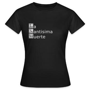 santa muerte1 - Frauen T-Shirt - Schwarz - Vorne - AI Model Female 172 dark (172cm)
