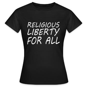 religious liberty for all - Women's T-Shirt - black - Front - AI Model Female 172 dark (172cm)