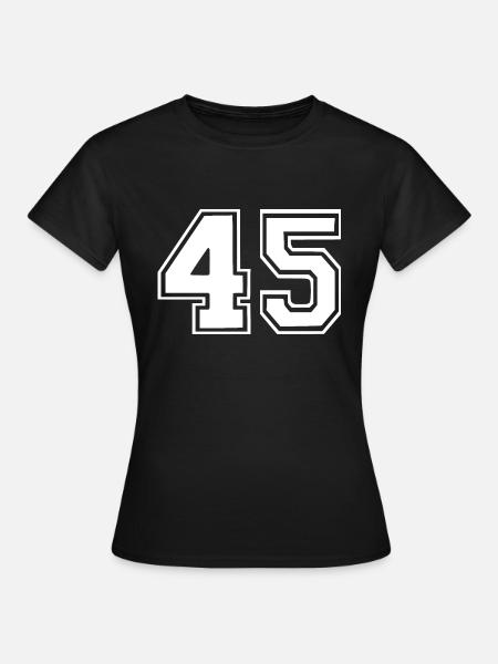 45 - Vrouwen T-shirt - zwart