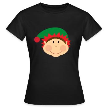 baby elf christmas baby elf - Women's T-Shirt - black - Front - AI Model Female 172 dark (172cm)