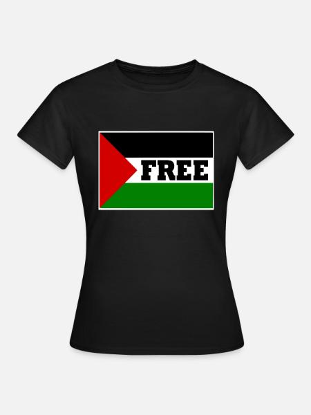 Free palestine - Dame-T-shirt - sort