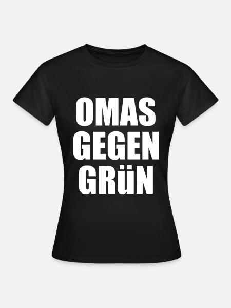 Omas gegen grün - Frauen T-Shirt - Schwarz