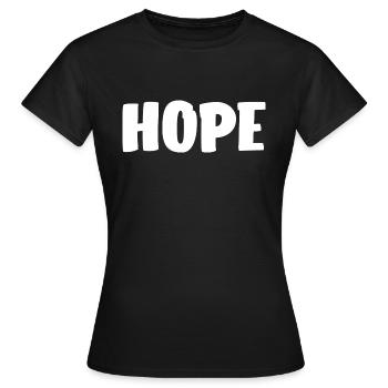Espoir - T-shirt Femme - noir - Devant - AI Model Female 172 dark (172cm)