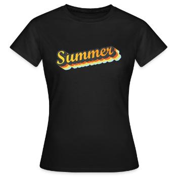 Summer - Frauen T-Shirt - Schwarz - Vorne - AI Model Female 172 dark (172cm)