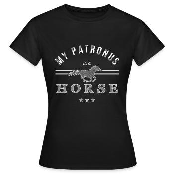 My Patronus is a Horse - white Edition - Frauen T-Shirt - Schwarz - Vorne - AI Model Female 172 dark (172cm)