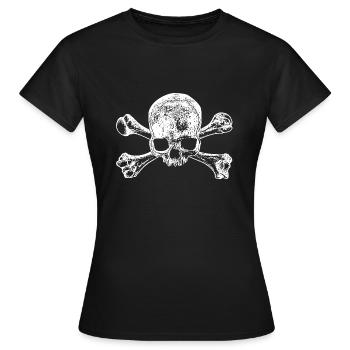 Skull and Bones - skulls and crossbones - Women's T-Shirt - black - Front - AI Model Female 172 dark (172cm)