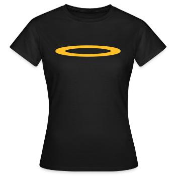 Heiligenschein - gloriole - halo - nimbe - Frauen T-Shirt - Schwarz - Vorne - AI Model Female 172 dark (172cm)