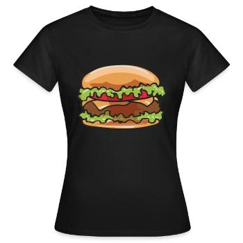 Hamburgers - T-shirt Femme - noir - Devant - AI Model Female 172 dark (172cm)