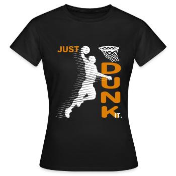 Basketballmannschaft Basketball Dunk Spieler Basketball - Frauen T-Shirt - Schwarz - Vorne - AI Model Female 172 dark (172cm)