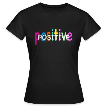 Positive - Women's T-Shirt - black - Front - AI Model Female 172 dark (172cm)