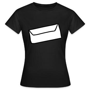Envelope envelope letter letter icon - Women's T-Shirt - black - Front - AI Model Female 172 dark (172cm)