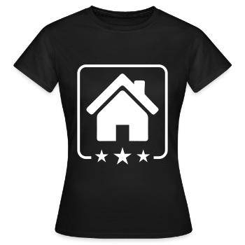 house icon symbol - Women's T-Shirt - black - Front - AI Model Female 172 dark (172cm)