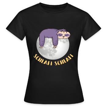 Faultier Schlafi - Frauen T-Shirt - Schwarz - Vorne - AI Model Female 172 dark (172cm)