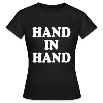 Hand in hand - Frauen T-Shirt - Schwarz - Vorne - AI Model Female 172 dark (172cm)