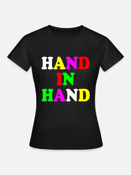 Hand in hand - Frauen T-Shirt - Schwarz