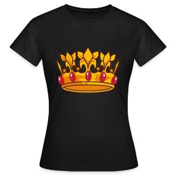 Couronne - T-shirt Femme - noir - Devant - AI Model Female 172 dark (172cm)