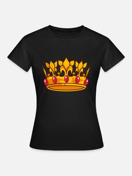 Krone - Frauen T-Shirt - Schwarz