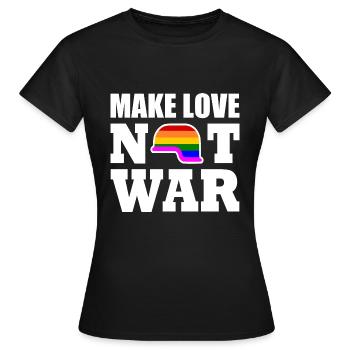 Make love not war - T-shirt Femme - noir - Devant - AI Model Female 172 dark (172cm)