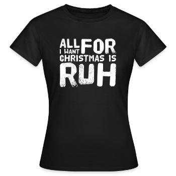 ich will nur meine Ruhe - Frauen T-Shirt - Schwarz - Vorne - AI Model Female 172 dark (172cm)