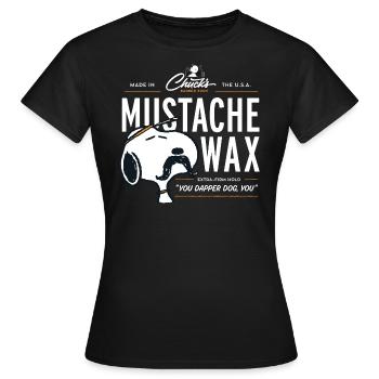 Peanuts Snoopy Mustache Wax Moustache - T-shirt Femme - noir - Devant - AI Model Female 172 dark (172cm)