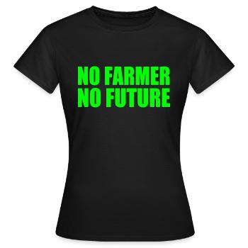no farmer no future - Women's T-Shirt - black - Front - AI Model Female 172 dark (172cm)