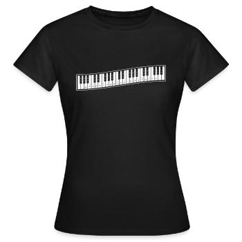 Klavier Klaviatur Keyboard Musikliebhaber - Frauen T-Shirt - Schwarz - Vorne - AI Model Female 172 dark (172cm)