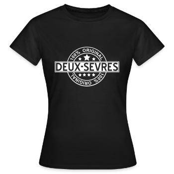 deux-sèvres - T-shirt Femme - noir - Devant - AI Model Female 172 dark (172cm)