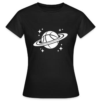 Basketball im Weltall Umlaufbahn Basketballspieler - Frauen T-Shirt - Schwarz - Vorne - AI Model Female 172 dark (172cm)