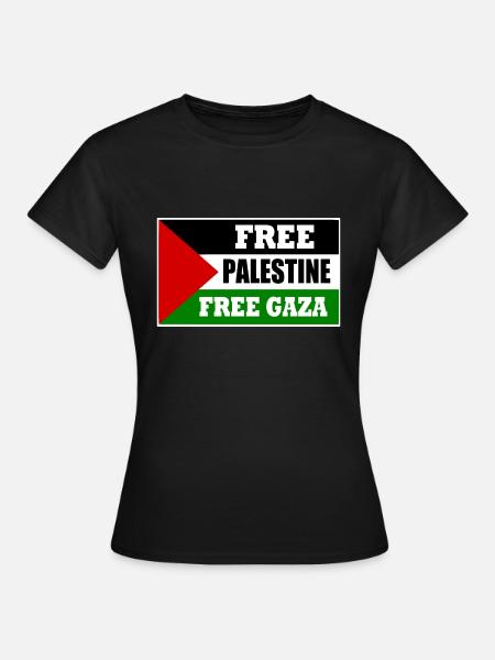 Free palestine - Dame-T-shirt - sort