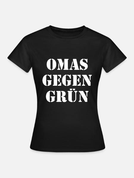 Omas gegen grün - Frauen T-Shirt - Schwarz