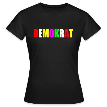 Demokrat - Frauen T-Shirt - Schwarz - Vorne - AI Model Female 172 dark (172cm)