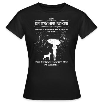 Frauen-Hundeshirt mit Deutscher Boxer - Frauen T-Shirt - Schwarz - Vorne - AI Model Female 172 dark (172cm)