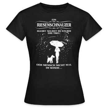 Frauen-Hundeshirt mit Riesenschnauzer - Frauen T-Shirt - Schwarz - Vorne - AI Model Female 172 dark (172cm)