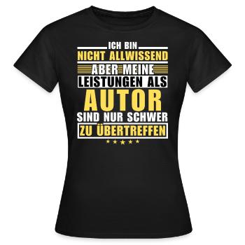 Unmatched Achievement as a Writer - Women's T-Shirt - black - Front - AI Model Female 172 dark (172cm)