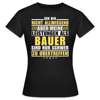 Unmatched performance as a farmer - Women's T-Shirt - black - Front - AI Model Female 172 dark (172cm)