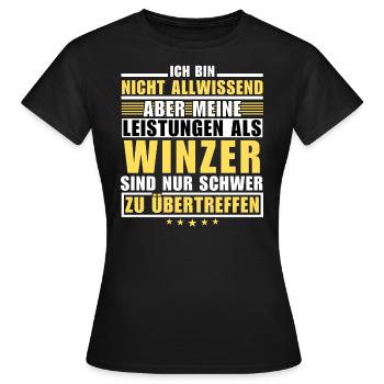 Unrivalled performance as a winemaker - Women's T-Shirt - black - Front - AI Model Female 172 dark (172cm)