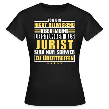 Des performances inégalées en tant qu’avocat - T-shirt Femme - noir - Devant - AI Model Female 172 dark (172cm)