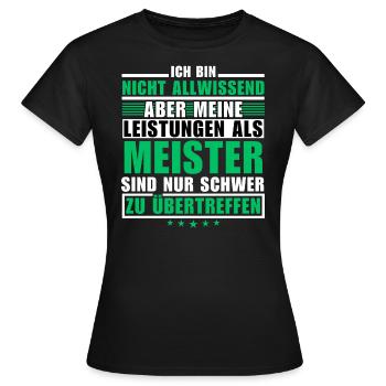 Des performances inégalées en tant que champion - T-shirt Femme - noir - Devant - AI Model Female 172 dark (172cm)