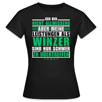 Unrivalled performance as a winemaker - Women's T-Shirt - black - Front - AI Model Female 172 dark (172cm)