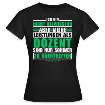 Des performances inégalées en tant que conférencier - T-shirt Femme - noir - Devant - AI Model Female 172 dark (172cm)