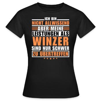 Unrivalled performance as a winemaker - Women's T-Shirt - black - Front - AI Model Female 172 dark (172cm)