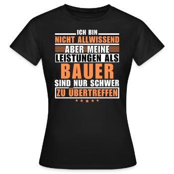 Unmatched performance as a farmer - Women's T-Shirt - black - Front - AI Model Female 172 dark (172cm)