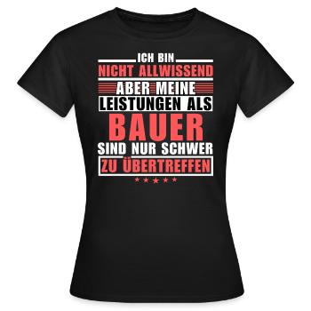 Unmatched performance as a farmer - Women's T-Shirt - black - Front - AI Model Female 172 dark (172cm)