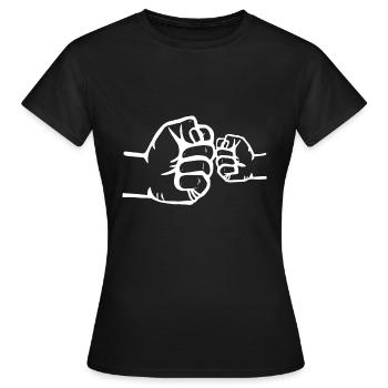 Vatertag Daddy Tochter Kind ich liebe Papa Dad - Frauen T-Shirt - Schwarz - Vorne - AI Model Female 172 dark (172cm)