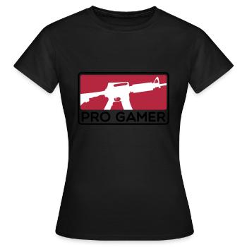 PRO GAMER - Frauen T-Shirt - Schwarz - Vorne - AI Model Female 172 dark (172cm)
