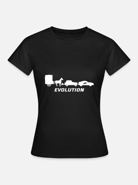 Evolution Geschenk Elektroauto Entwicklung - Frauen T-Shirt - Schwarz
