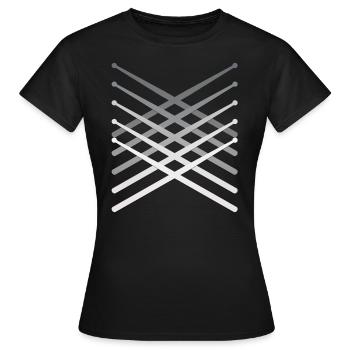 Drumsticks - Frauen T-Shirt - Schwarz - Vorne - AI Model Female 172 dark (172cm)