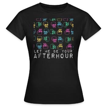 Let me be your afterhour Skull Design Geschenk - Frauen T-Shirt - Schwarz - Vorne - AI Model Female 172 dark (172cm)