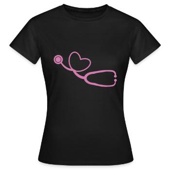 Médecin médecin médecin assistant médecin infirmier - T-shirt Femme - noir - Devant - AI Model Female 172 dark (172cm)