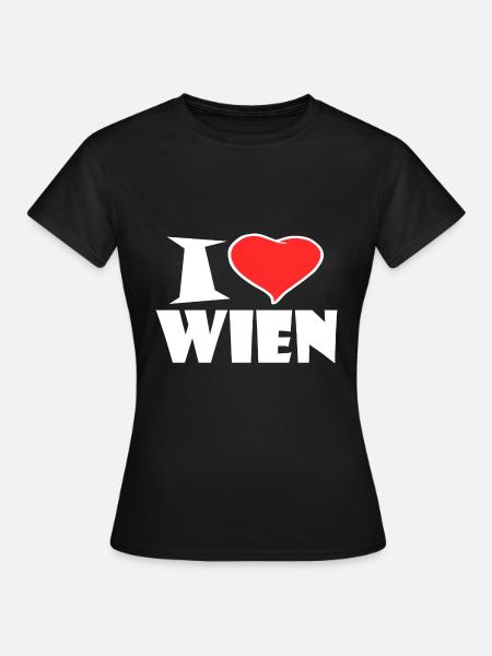 I love wien - Frauen T-Shirt - Schwarz
